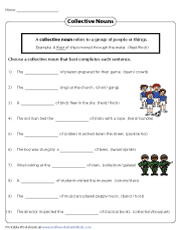 collective nouns worksheet 2nd grade
