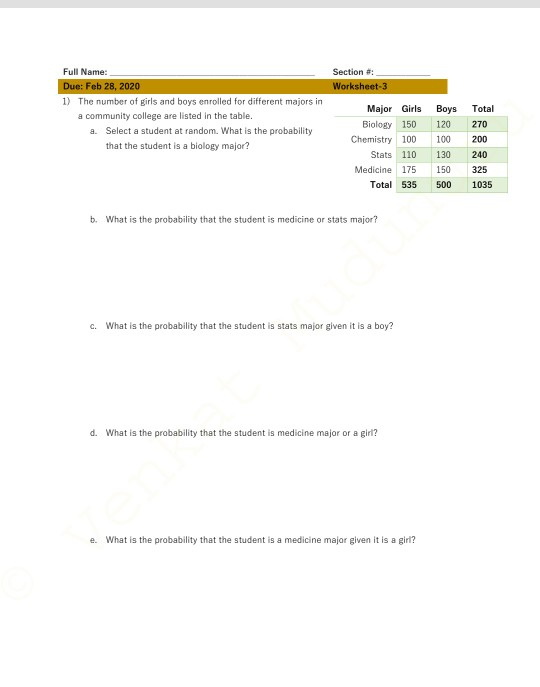 Solved 4:15 4G 13% Section #: Worksheet-3 Full Name: Due: | Chegg.com