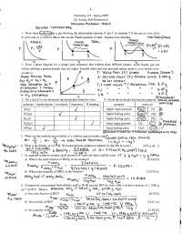 college chemistry worksheet