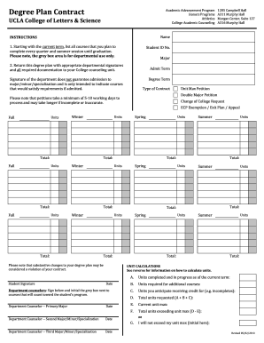 Degree Plan Contract Ucla - Fill Online, Printable, Fillable ...