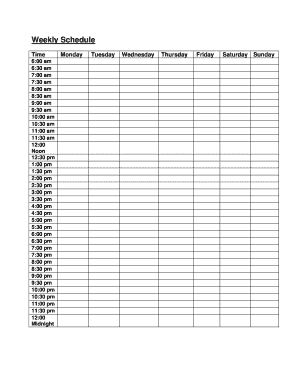 18 Printable Weekly College Schedule Forms and Templates ...