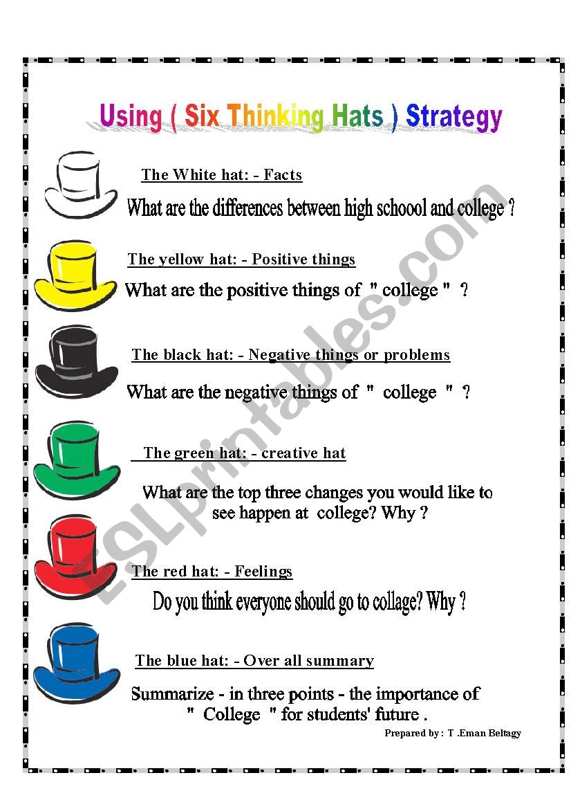 college worksheet