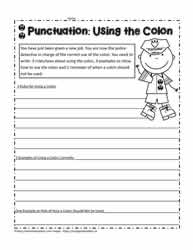 colon worksheet with answers