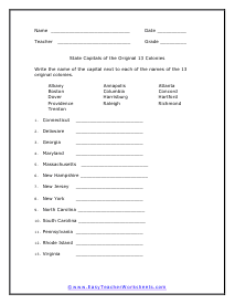 colonial american jobs worksheet answers