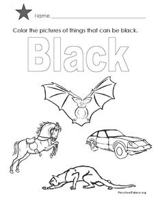 The Color Black Lesson Plan for Pre-K - Kindergarten | Lesson Planet