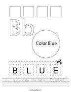 color blue worksheet preschool