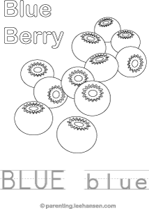 color blue worksheet preschool