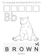 color brown worksheet for kindergarten