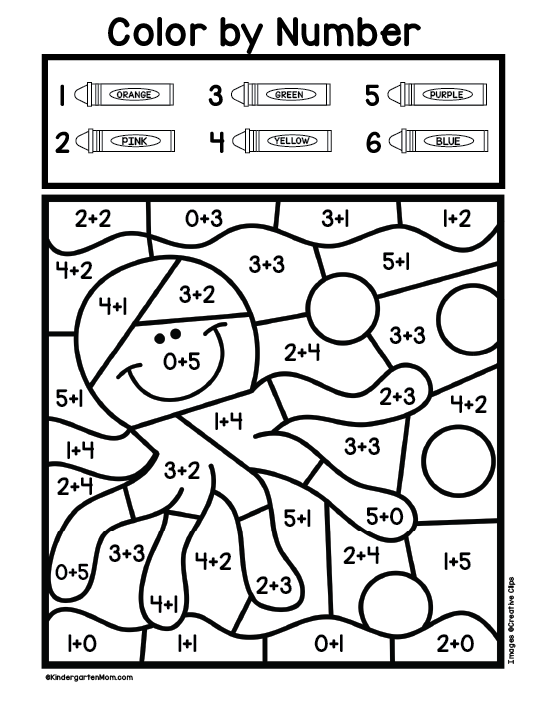color by addition worksheet first