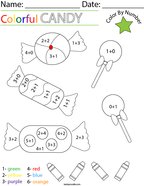 color by addition worksheet kindergarten