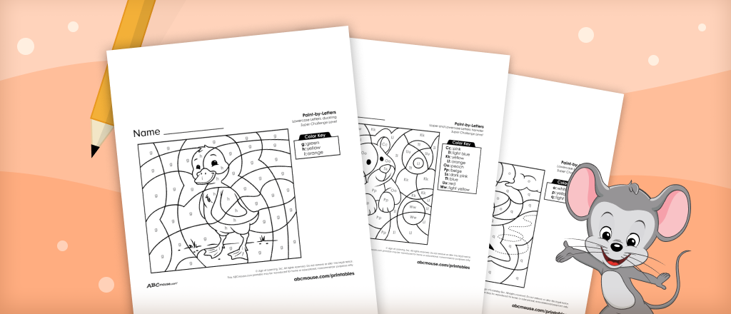 color by letter worksheet for
