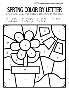 Color by Capital Letter Spring Preschool Worksheets - The Keeper ...