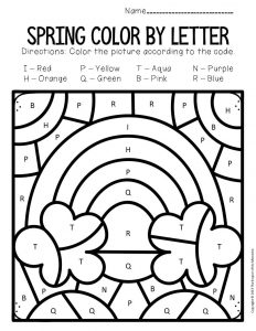 color by letter worksheet