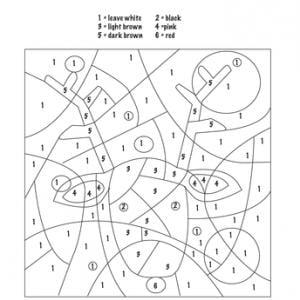 Christmas Color by Number Worksheets 