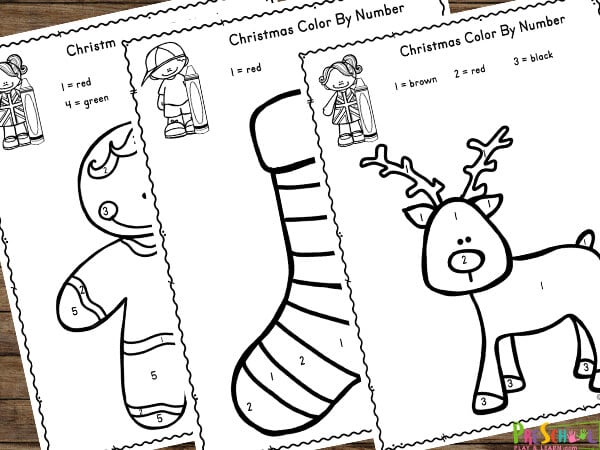 ? FREE Christmas Color By Number Printable Worksheets