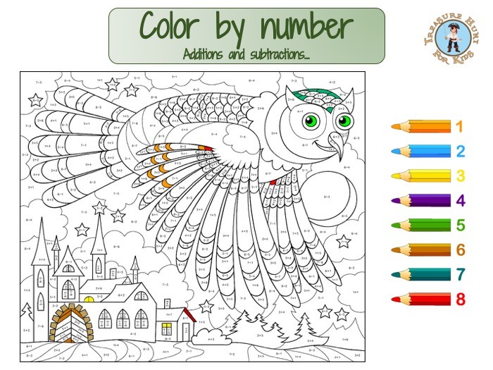 color by number math worksheet