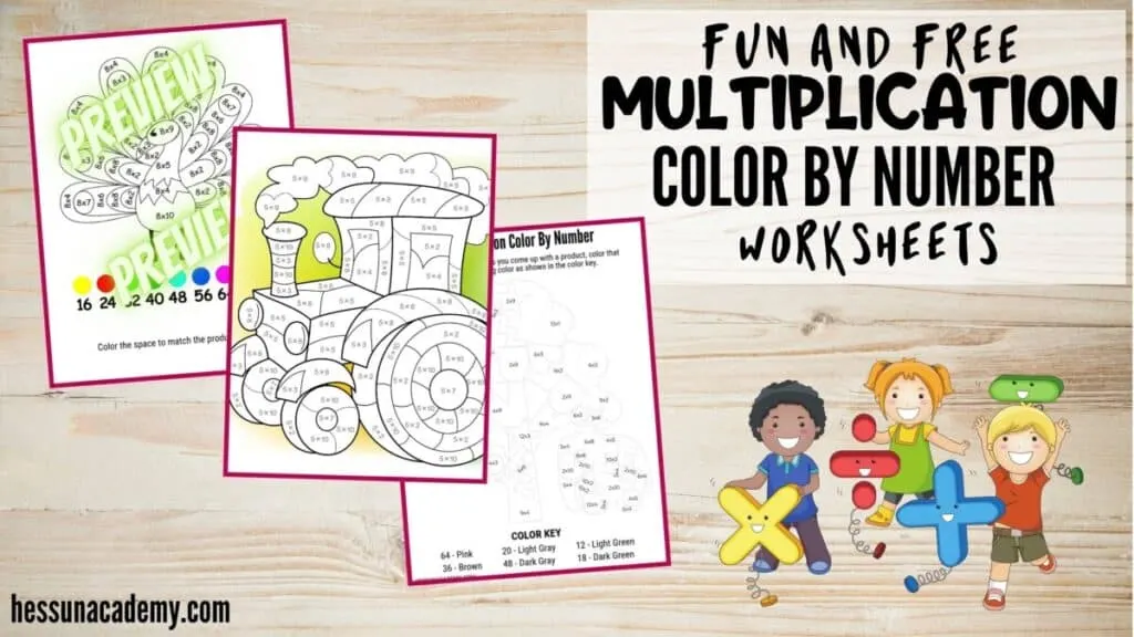 color by number multiplication worksheet free