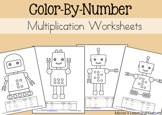 color by number multiplication worksheet free