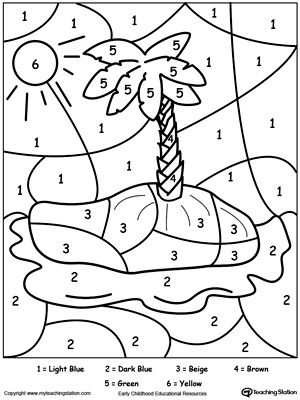 color by number worksheet free