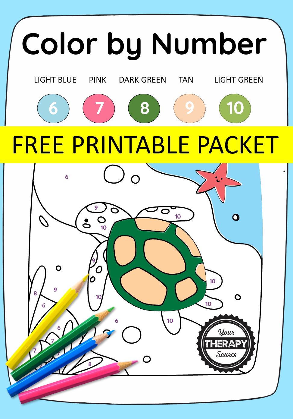25 FREE Color By Number Kindergarten and Up Printables - Your ...