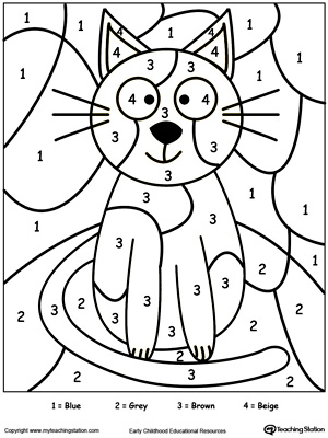 color by number worksheet printable