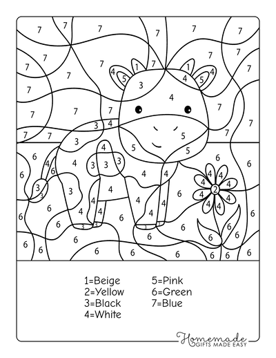 color by sum worksheet