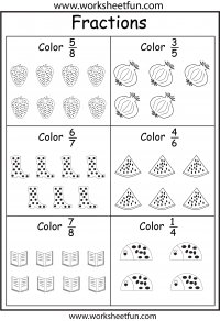 Coloring Fractions - 5 Worksheets / FREE Printable Worksheets ...