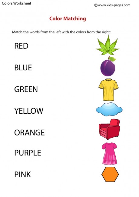 Color Matching worksheet