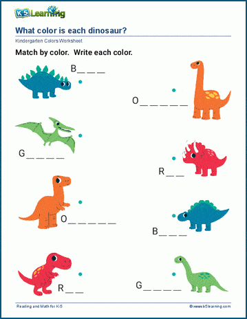 color matching worksheet