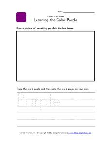 color purple worksheet