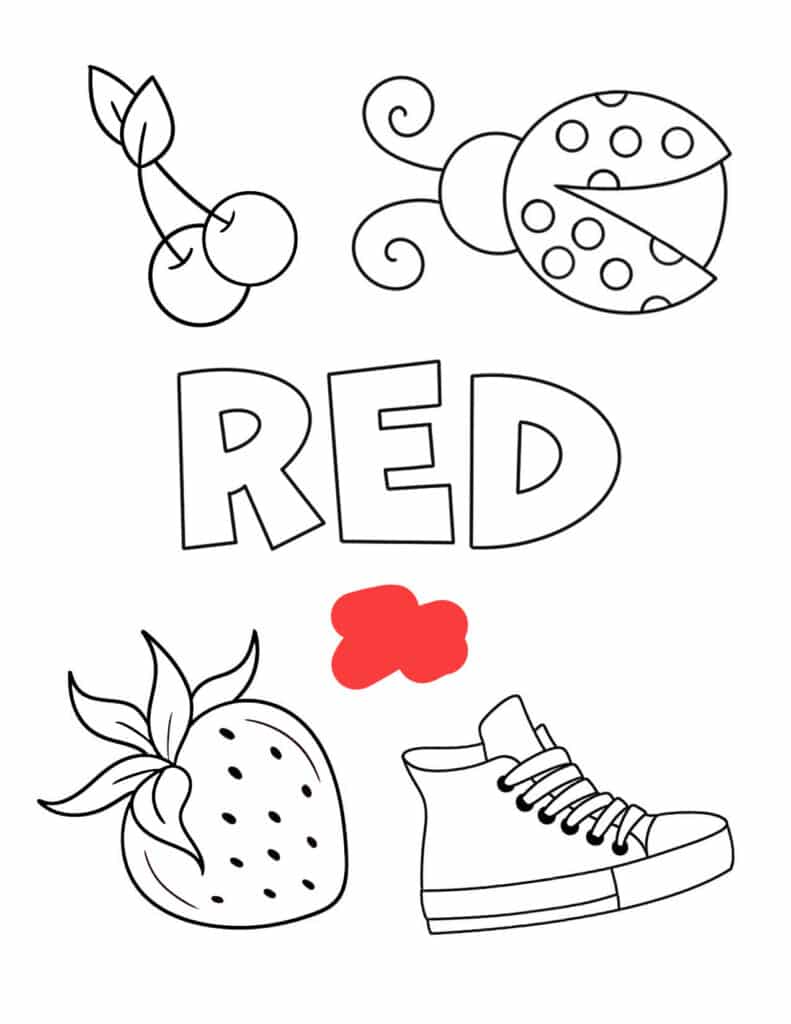 Red Color Activities and Worksheets for Preschool! ⋆ The Hollydog ...