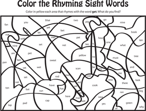 color rhyme worksheet
