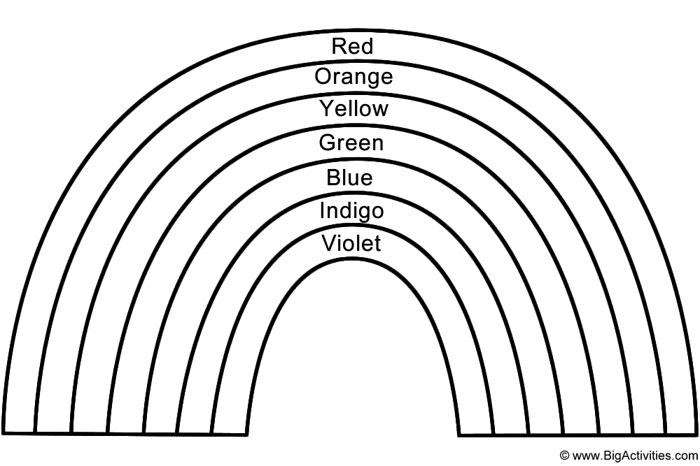 color the rainbow worksheet