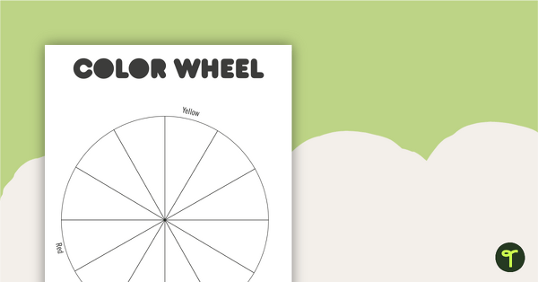 12-Part Color Wheel Template and Color Theory Worksheets | Teach ...