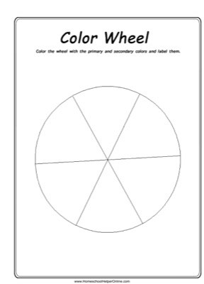 Color Wheel Worksheet - Homeschool Helper Online