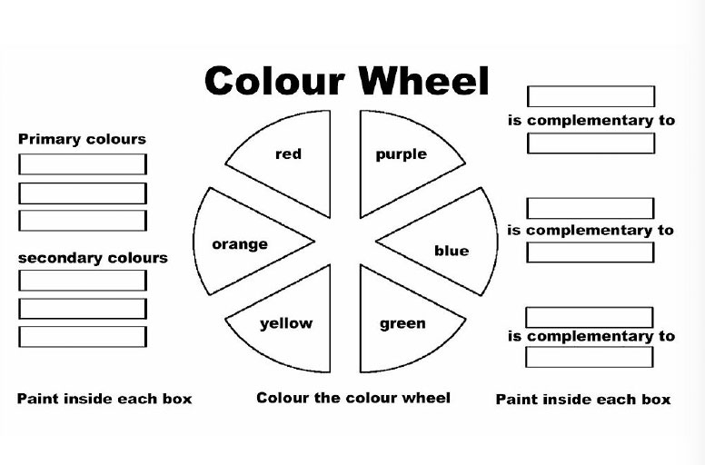 Color Wheel #2 Worksheet — KinderArt