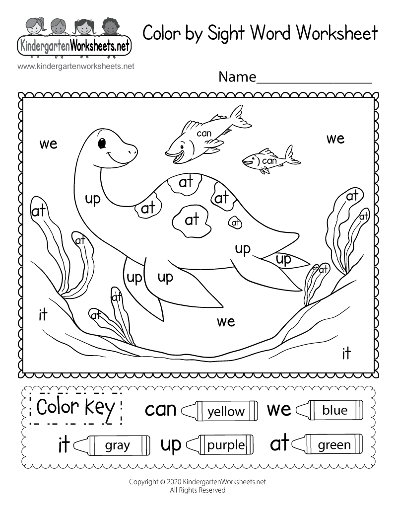 color word worksheet