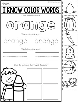 FREE Color Words Worksheets - Natalie Lynn Kindergarten