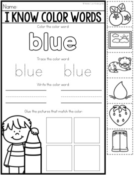 FREE Color Words Worksheets - Natalie Lynn Kindergarten