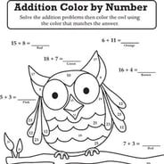 color worksheet for 1st grade