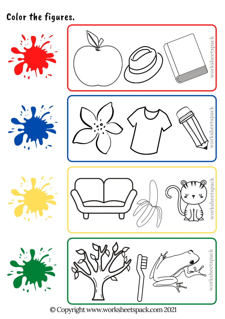 color worksheet for preschoolers