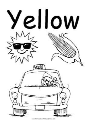 Colors - Yellow Worksheet - Homeschool Helper Online