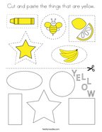 color yellow worksheet