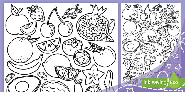 Eat the Rainbow Colouring Activity (Ages 5 - 7) - Twinkl
