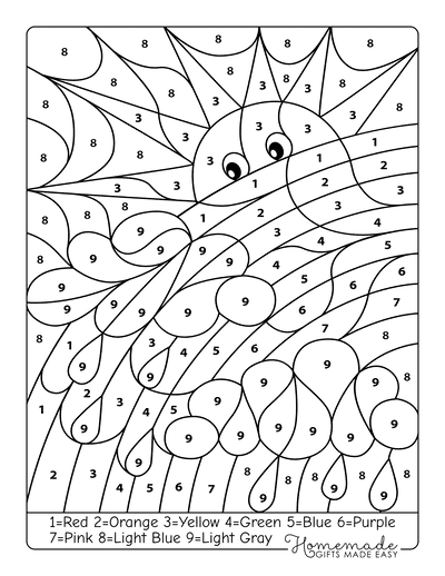 coloring by numbers worksheet