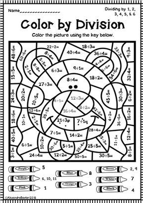 coloring division worksheet