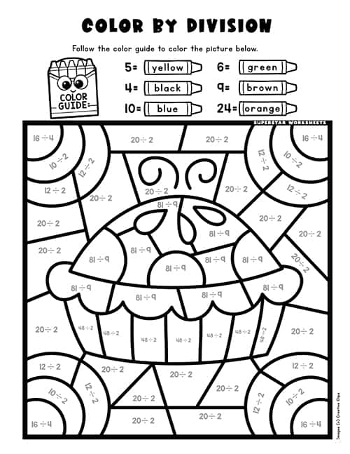 Division Color by Number -Worksheets Library
