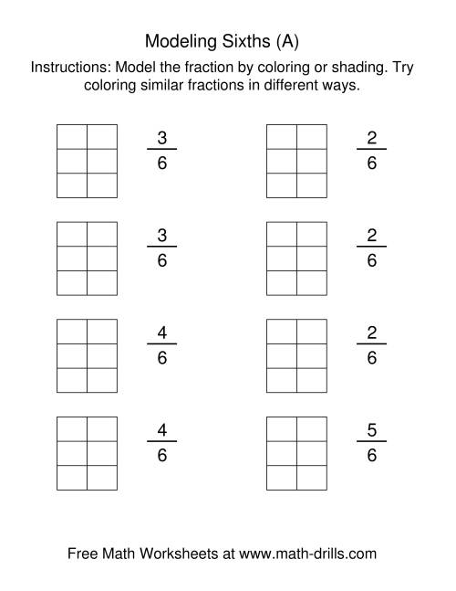 coloring fractions worksheet free