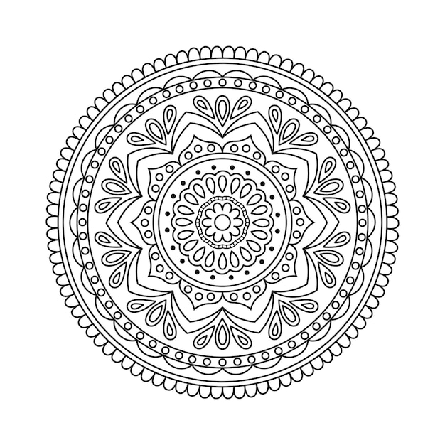 Premium Vector | Mandala for coloring. Round pattern with ...