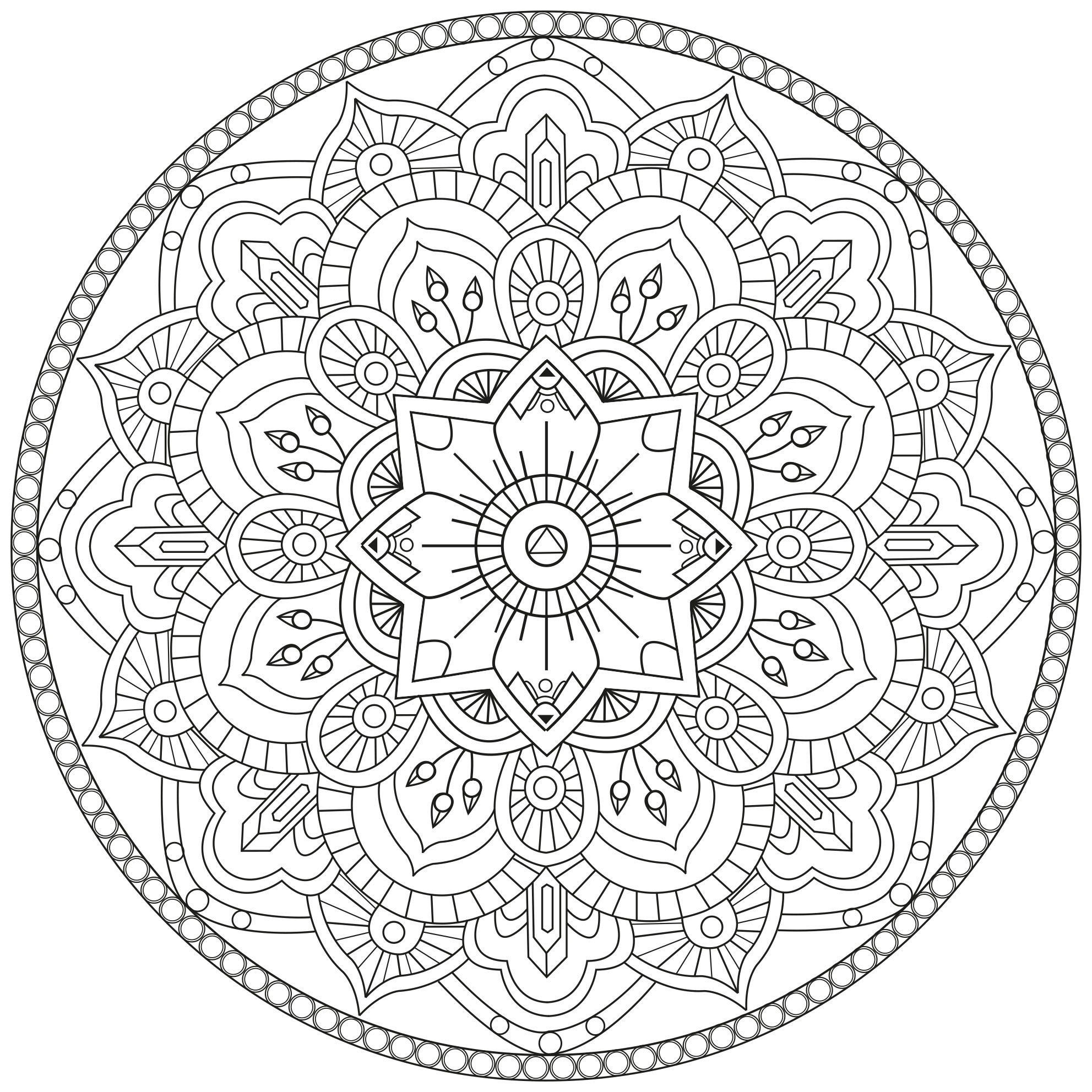 Mandala inspired by the lightness of summer - Difficult Mandalas ...